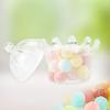 12Pcs Transparent Crown Plastic Candy Gift Boxes Elegant Crystal Clear Party Favor Containers For Weddings Baby Showers Birthdays Pink Blue White 3.14inch 1.96inch 2.75inch (White) view 4