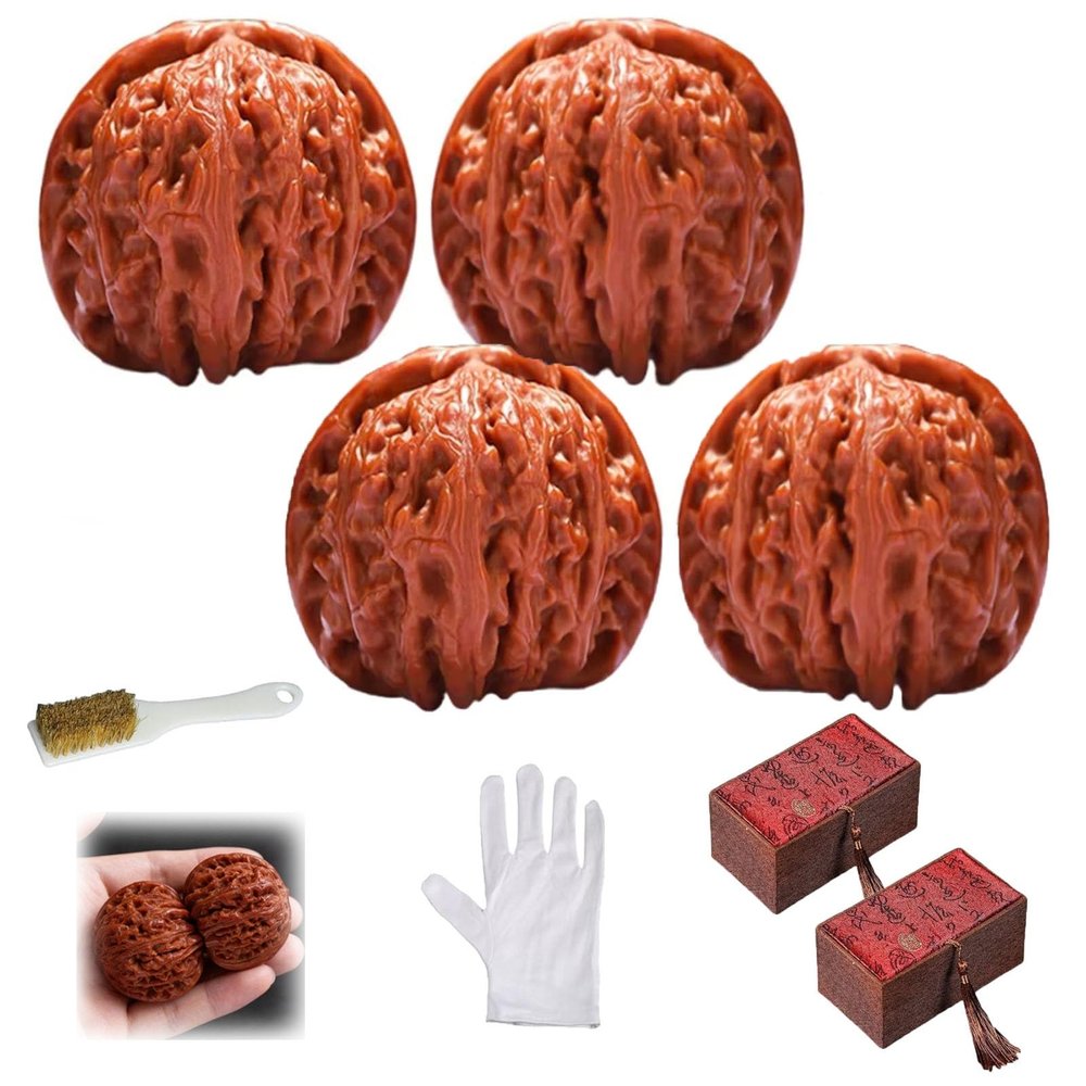 2026 New Wenwan Walnuts,Chinese Walnuts Fidget,Walnut and Massage Stress Relief Health Care Ball Toy for Stress Relief(2B)