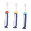 MOTHNUR Manual Toothbrush 3pcs Soft Bristles Cartoon Colors Blue Yellow Red Oral Care Tool for Ages 3-12 Training Teeth Cleaning Random Color view 1