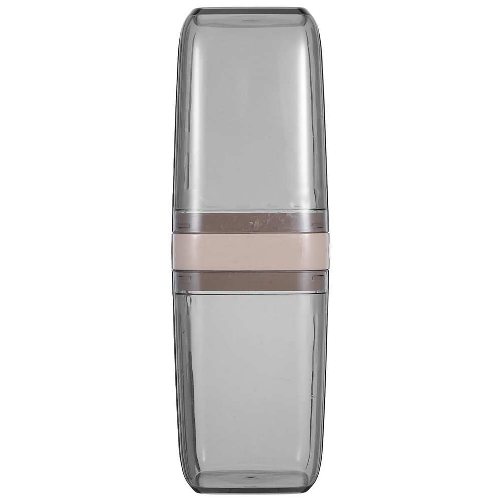 TOKIDNY Portable Toothbrush Holder and Toothpaste Case Travel Cup Gray Bathroom Toothbrush Storage Container for Travel and Daily Use