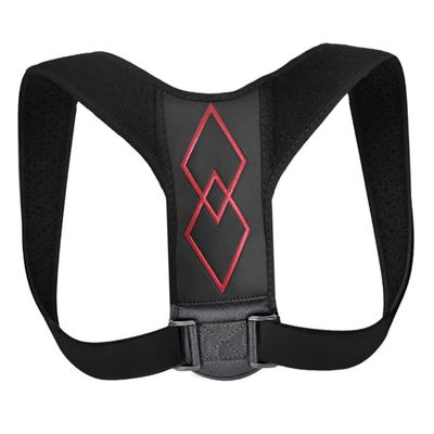 SOIMISS Adjustable Posture Corrector Belt Diamond Pattern Invisible Back Brace for Sitting Posture Correction, Humpback Trainer Suitable for Weight 60-90kg, Comfortable Support for Men
