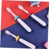 VICASKY s Manual Toothbrush 3pcs Soft Bristles Cartoon Design for Ages 3-12, Colorful Oral Care Tool with Training Brush Heads and Dental Cleaning Random Color view 4