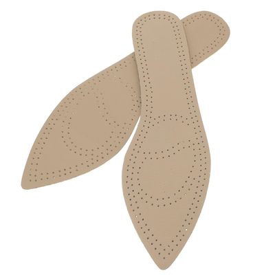 Vaguelly Cowhide Leather Insoles for Pointed High Heels, 2 Pairs Detachable Breathable Soft Anti-Sweat Shoe Inserts for Women Size 39/40 Random Color