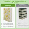 Scratch Scrub Sponge, 6 Kitchen Sponges for Cleaning Around the Home, Bathroom & More, Large Size Scratch-Free Dish Scrubber, Best for Nonstick Pots and Pans (4" x 6" x 1",Banana view 4