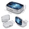 Moon Over Ocean Pill Case 2 Compartments Small Pill Box with Mirror Square Medicine Travel Pill Organizer Pocket Purse Medicine Vitamin Organizer for Fish Oil, Supplements view 2