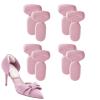 4 Pairs Pink Ultra-Thin T-Shaped Heel Pads, Strong Adhesive Waterproof Cushion Grips, Anti-Slip Inserts for Loose High Heels, Dress Shoes & Sneakers view 1