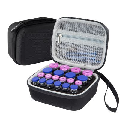 20 Slots Insulin Vial Protector Case, Insulin Vial Organizer Bag for Diabetics Standard 1ml 3ml 5ml and 10ml Vials