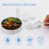 FekiLoot Bird Parrot Painting Contact Lens Cases, Cute Contact Lenses Lens Box Set Outdoor Mini Contact Lens Soak Storage Kit with Mirror Daily Vision Care And Outdoor Use view 3