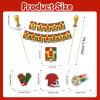 I Love Football Cake Topper Banner,Pre-Strung Soccer Match Cake Topper Garland & Cupcake Toppers,6pcs Sports Birthday Themed Party Supplies for Soccer Fans view 2