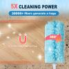 100Pcs Duster Refill Compatible with Swiffer Hand Duster +4FT Extended Handle +1 Handle, 360 Heavy Duty Duster Refills Kit for Cleaning, Office, Ceiling Fan, Baseboard & Blind view 2