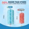 100Pcs Duster Refill Compatible with Swiffer Hand Duster +4FT Extended Handle +1 Handle, 360 Heavy Duty Duster Refills Kit for Cleaning, Office, Ceiling Fan, Baseboard & Blind view 4