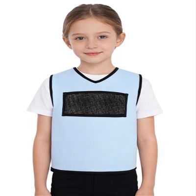 Agoky Girls Sensory Compression Vest Deep Pressure Comfort Sensory Adaptive Clothing for Kids with Special Needs Light Blue 10 Years