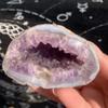 132g Agate Amethyst Geode | Raw Amethyst Druzy in Agate Shell "Crystal Tooth" Specimen | Protective Healing Stone for Intuition & Grounding | Unique Natural Decor & Collector's Piece view 2