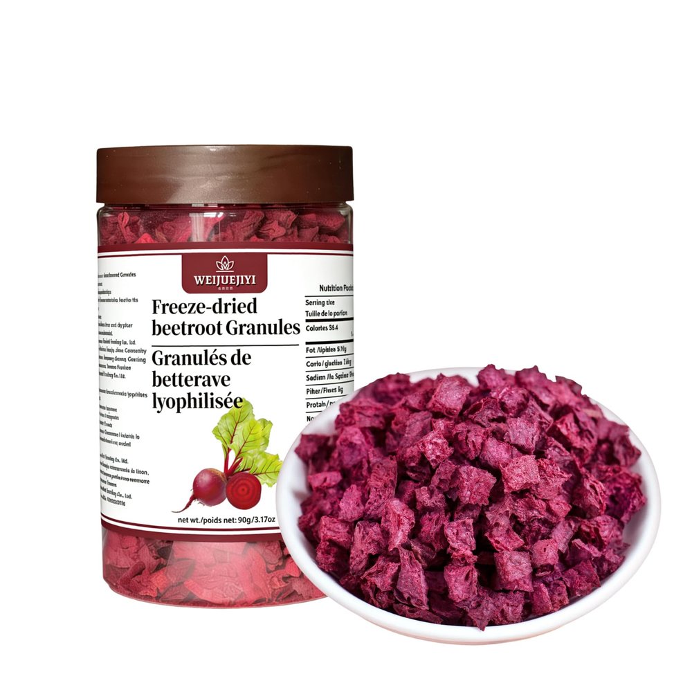 WEIJUEJIYI Froze-dried Beetroot Chunks 90g, Dried vegetables, vegetarian