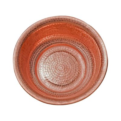 Hand-Hammered Copper Penzi, Portable Pedicure Foot Soak Bowls, Fire Bowl for Camping Picnic Incinerator Barrel, 40cm