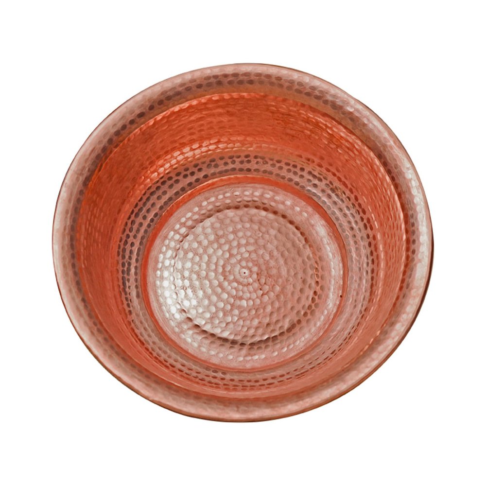 Hand-Hammered Copper Penzi, Portable Pedicure Foot Soak Bowls, Fire Bowl for Camping Picnic Incinerator Barrel, 40cm