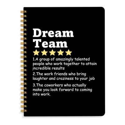 CSHVJ Dream Team Definition 160 Blank Pages Hardcover Spiral Notebook
