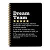 CSHVJ Dream Team Definition 160 Blank Pages Hardcover Spiral Notebook view 1