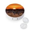 FekiLoot Africa Sunset Zebra Contact Lens Cases, Cute Contact Lenses Lens Box Set Outdoor Mini Contact Lens Soak Storage Kit with Mirror Daily Vision Care And Outdoor Use view 1