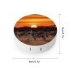FekiLoot Africa Sunset Zebra Contact Lens Cases, Cute Contact Lenses Lens Box Set Outdoor Mini Contact Lens Soak Storage Kit with Mirror Daily Vision Care And Outdoor Use view 2