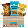 Healspot High Fiber Snacks Pure Plant Protein Chips, 9g Fiber, 12g Protein, Low Carb and Keto Snacks, Pocket-Size High Protein Crackers Variety Packs(Barbacue, Sweet Waffle, Sea Salt&Vinegar) view 1