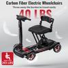 Easwe 39 Lbs Mobility Scooters for Adults & Seniors Foldable - Lightweight Carbon Fiber Folding Electric Scooter, All-Terrain Powered Wheelchair, Convenient for Travel, Shopping, Airline Approved view 3