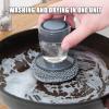 2026 New Comfort Grip Soap Dispensing Kitchen Scrub with 4 Cleaning Balls, Soap Dispensing Dish Brush, Replaceable Cleaning Brush, for Cleaning Dishes, Pots, Pans & Sinks (3pcs) view 2