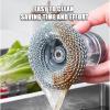 2026 New Comfort Grip Soap Dispensing Kitchen Scrub with 4 Cleaning Balls, Soap Dispensing Dish Brush, Replaceable Cleaning Brush, for Cleaning Dishes, Pots, Pans & Sinks (3pcs) view 4
