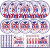 100PCS Graduation Plates and Napkins Set, Blue and Red Graduation Decorations includes Congrats Grad Plates Class Of 2026 Plates and Napkins, for College High School Graduation Party, Serve 25 view 1