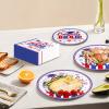 100PCS Graduation Plates and Napkins Set, Blue and Red Graduation Decorations includes Congrats Grad Plates Class Of 2026 Plates and Napkins, for College High School Graduation Party, Serve 25 view 4