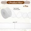 DEFANEX Sheer Organza Wired Ribbon (1.57 Inch x 5 Yards) - Artificial Pearl Beaded Edges Ribbons, for Gift Wrapping Bows Bouquet Christmas Wedding Party Decor, White view 2