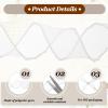 DEFANEX Sheer Organza Wired Ribbon (1.57 Inch x 5 Yards) - Artificial Pearl Beaded Edges Ribbons, for Gift Wrapping Bows Bouquet Christmas Wedding Party Decor, White view 3