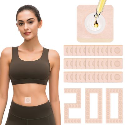 Oil Belly Button Patch, 200Pcs Oil Patches, Self-Adhesive, Organic Cotton, Leak-Proof & Breathable Oil Pack Wrap, No Wash