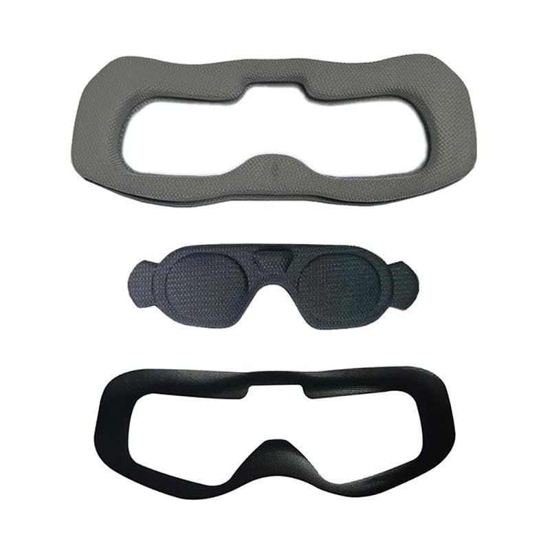 QWinOut Comfortable Foam Pad Eye Mask Compatible for HDO2 HDO+ ATT V6 FPV Glasses Upgrade (Grey Combo)