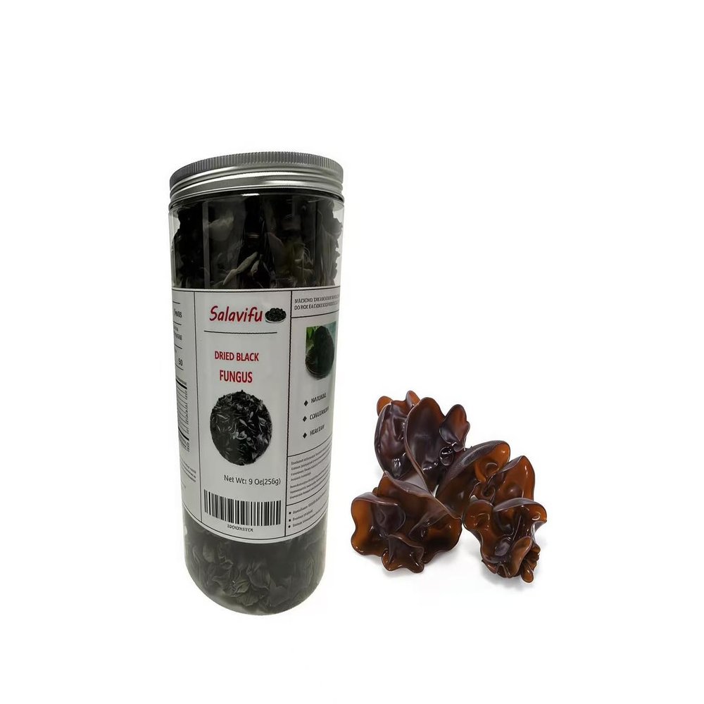 Dried Black Fungus Woodear Mushrooms, Premium Natural Vegan Gluten-Free, Crispy & Chewy, for Soup Stir-Fry Salad, 9 oz(256g)