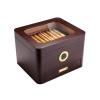 Vttui Large Capacity Cigar Humidor, 50-Count Cedar Wood Humidor with Viewing Window & 2 Layered Trays, Adjustable Divider for Cigar Storage Case view 1