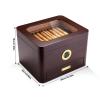 Vttui Large Capacity Cigar Humidor, 50-Count Cedar Wood Humidor with Viewing Window & 2 Layered Trays, Adjustable Divider for Cigar Storage Case view 2