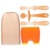 YOSADIER Silicone Toothbrush Set 3pcs for Infants Newborn Oral Cleaner Tongue Cleaner in Warm Orange, Soft Tongue Brush for Oral Care view 1