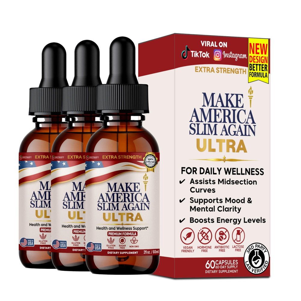 GREENVIFY Make America Slim Again Ultra, Extra Strength Dietary Supplement, 60 Servings, 2 fl oz (3)