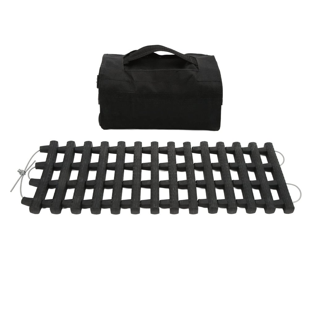 Aoaoy Tire Traction Mat, Traction Boards, Portable Anti Skid Strong Grip Tyre Recovery Track Board for Snow, Ice, Mud, and Sand, Emergency Devices with Bag for Cars SUVs Minivans (80cm long)