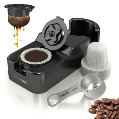 Savepod Coffee Pod Maker Lite Reusable Pod Maker Kit with 25 Filters