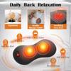 AOCPO 3 in 1 Lumbar Massage Pillow, Deep Kneading Back Massager for Pain Relief, Ergonomic Lumbar Support Cushion, for Home Office Car view 2