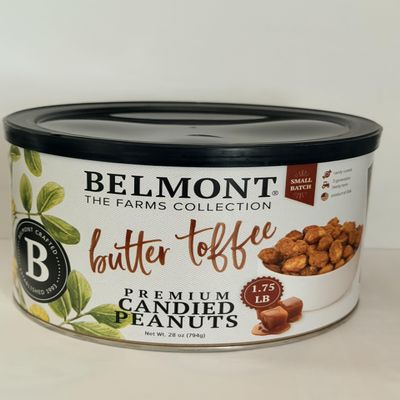 Butter Toffee Candied Peanuts Sweet & Crunchy Gourmet Roasted Peanut Snack in Decorative Tin, 25 oz