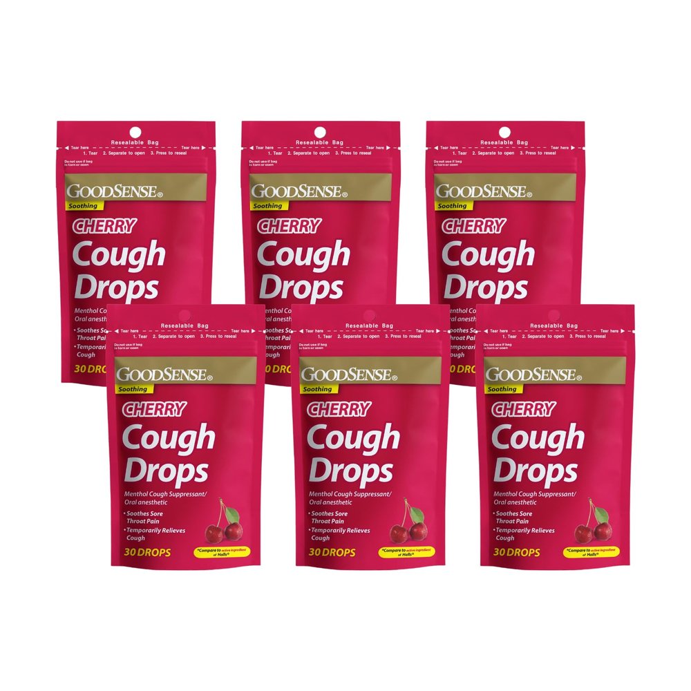 GoodSense Cough Drops Original Cherry 5.8 Mg, 30 CT (Pack of 6)