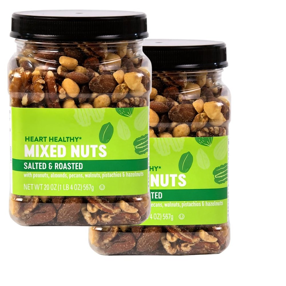 Farms Heart Healthy Nut Mix,Peanuts, Almonds, Pecans, Walnuts, Pistachios, Hazelnuts, Peanut Oil, Sea Salt, 20 oz (2 Pack)