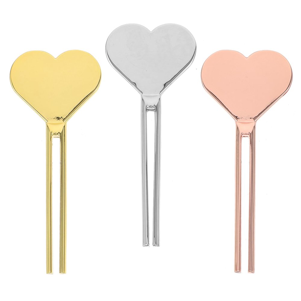DINHEAROM 3pcs Heart Shaped Toothpaste Keys, Metal Tube Keys Squeezer for Bathroom Cosmetics Daily Life,Toothpaste Tubes Squeezing Auxiliary Tool