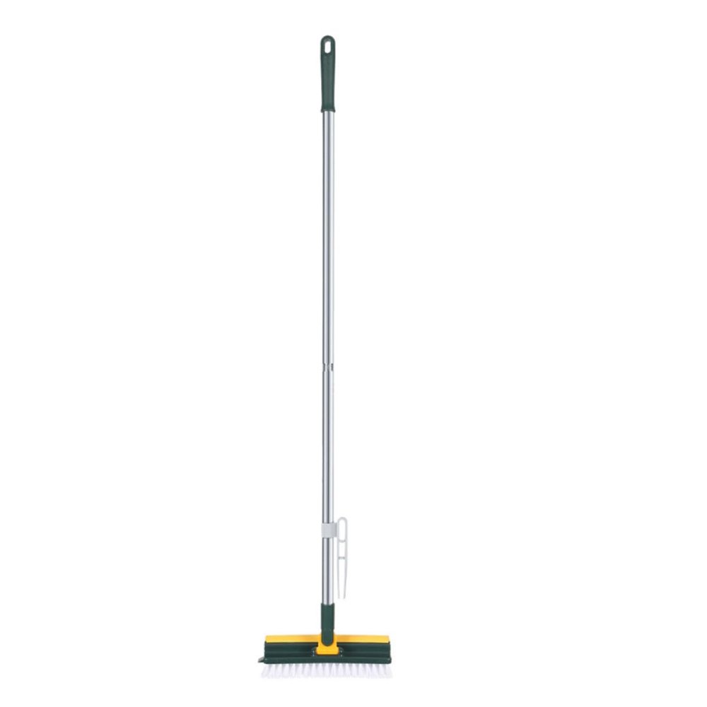 WATIIFUFU Long Handle Floor Scrub Brush with Stiff Bristles Bathroom Floor Scrubber Brush with Squeegee for Shower