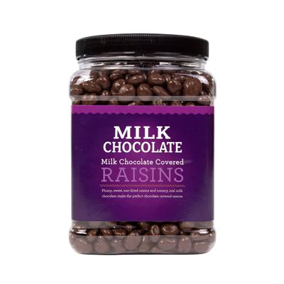 Milk Chocolate Covered Raisins, Dried, 50 oz, Natural, Made in USA (1 Pack)