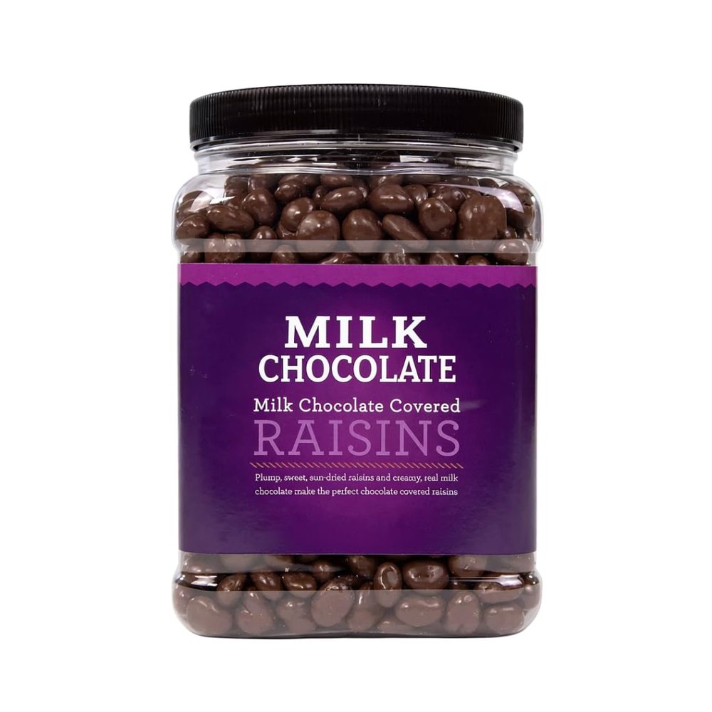 Milk Chocolate Covered Raisins, Dried, 50 oz, Natural, Made in USA (1 Pack)