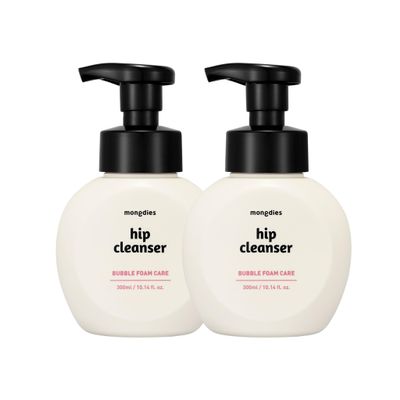 Mongdies Baby Hip Cleanser | Gentle Bubble Wash for Diaper Area | pH Balanced Soothing Relief for Sensitive Skin | Odor Neutralizing&Skin Barrier Protection | Vegan Certified | 10.14 fl. oz | 2 Pack